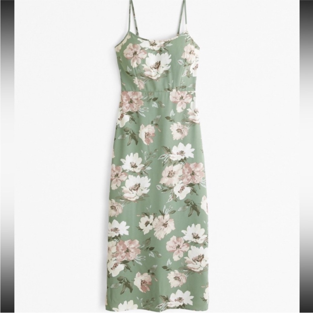 Abercrombie & Fitch Sage Floral Midi Dress